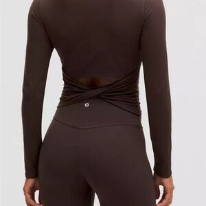 Lululemon All it takes Twist Ribbed Top Long Sleeve